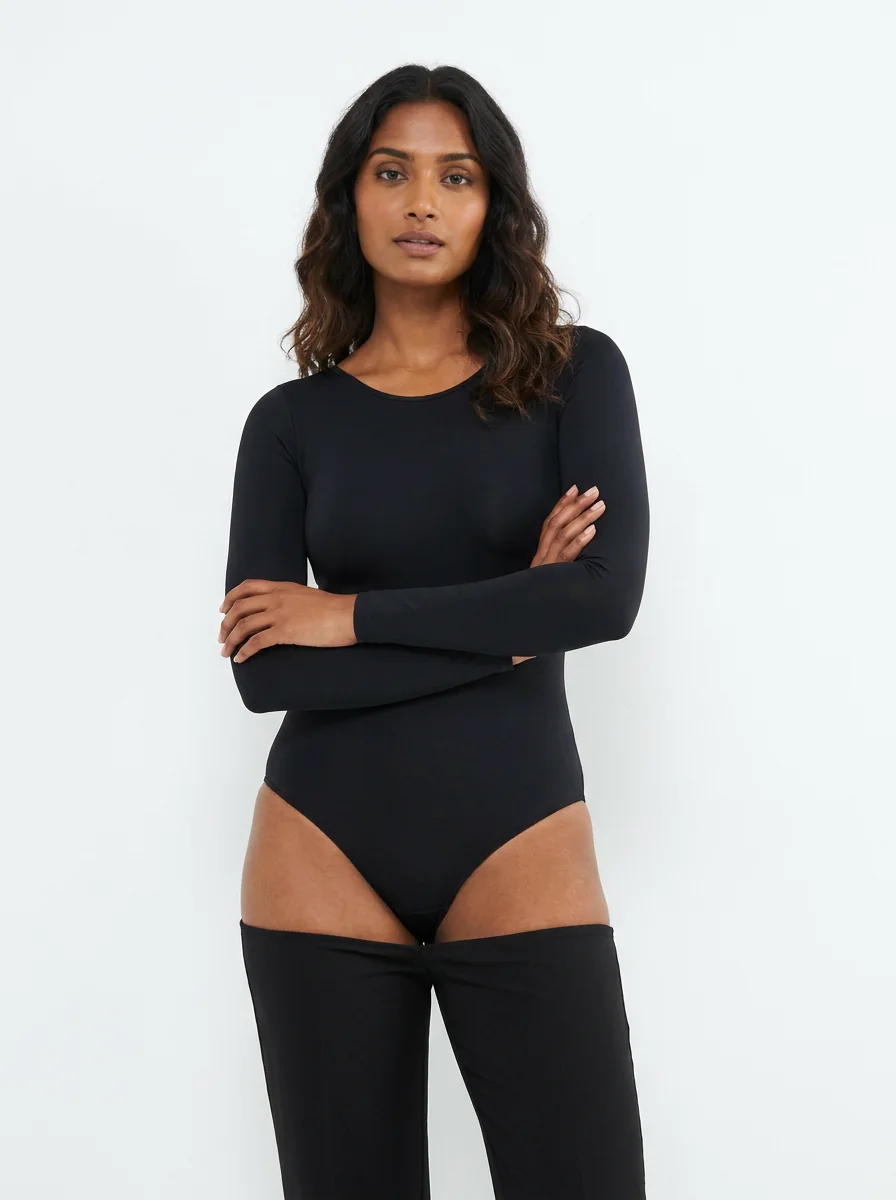 A model in a compression garment, photographed for Goals