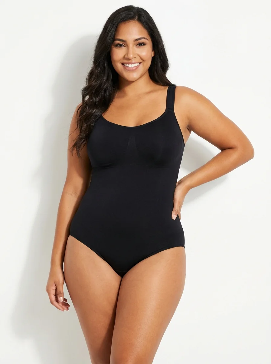 A model in a compression garment, photographed for Goals